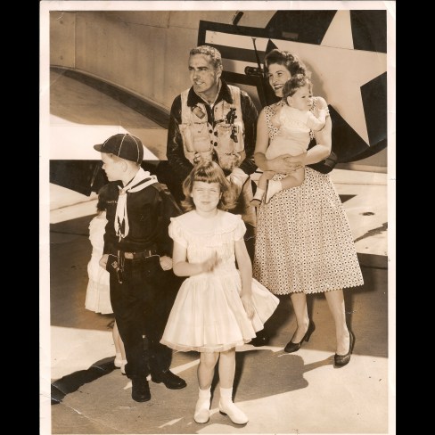 Clarence Blouin, wife Mary Gene and Children